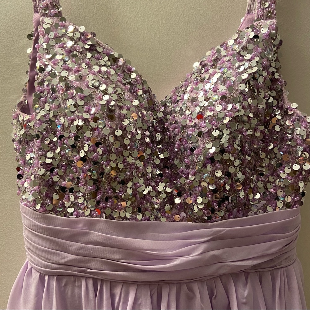 JJ’s House Purple Beaded Homecoming/Prom Dress - Picture 2 of 9